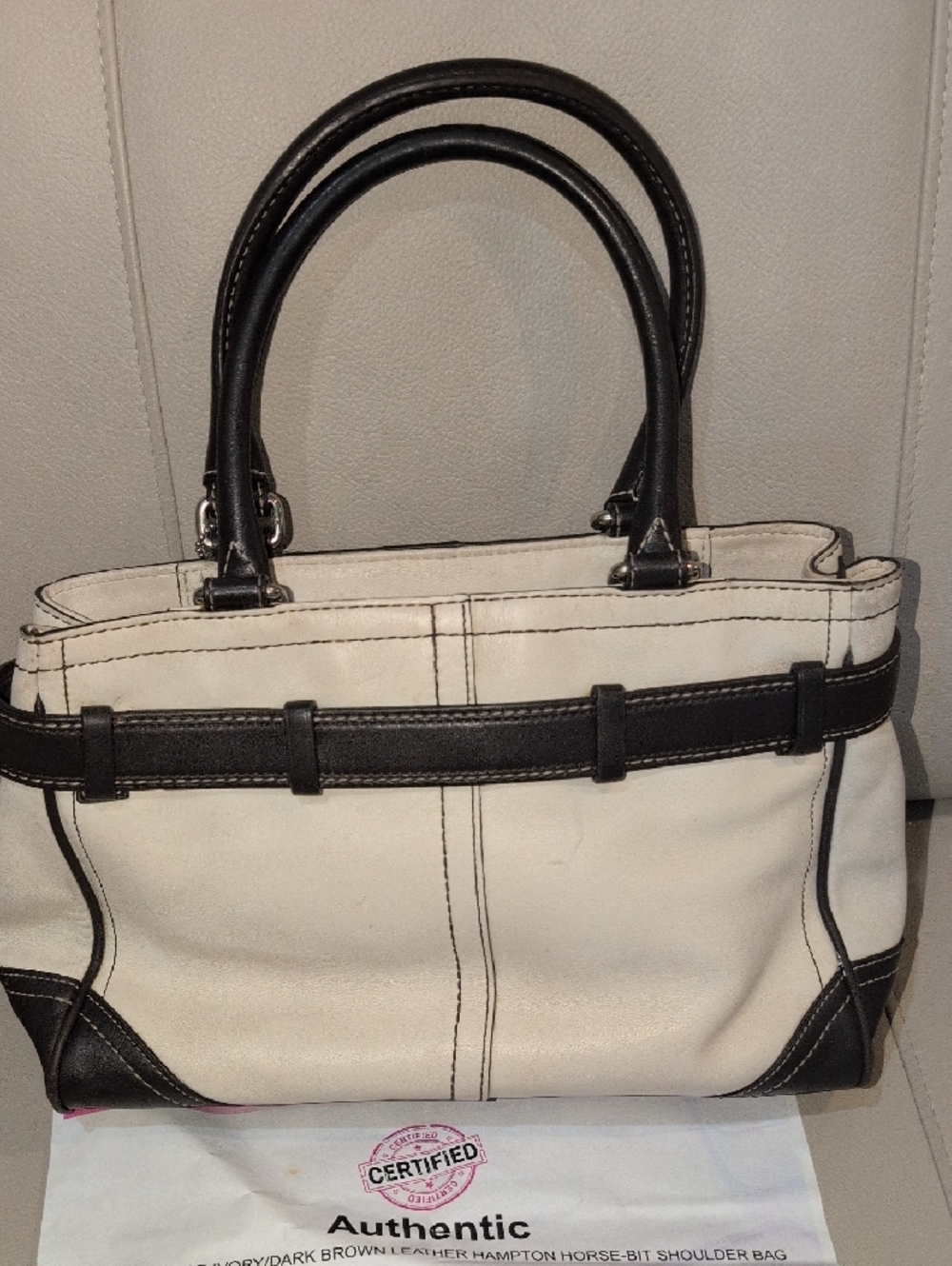 Coach 2007  Hampton Horsebit shoulder Bag Vintage comes With COA F-11199 - Picture 5 of 16